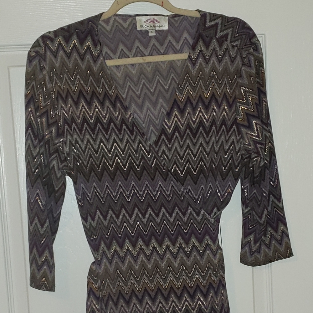 ERICA HANNAH  Wrap Dress